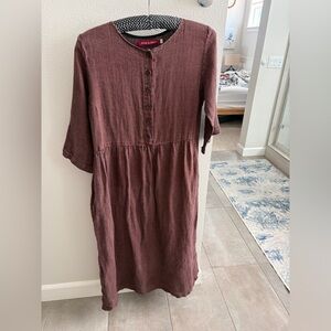 Pyne & Smith Full Length No. 14 Maxi Dress Heavier Herringbone Linen